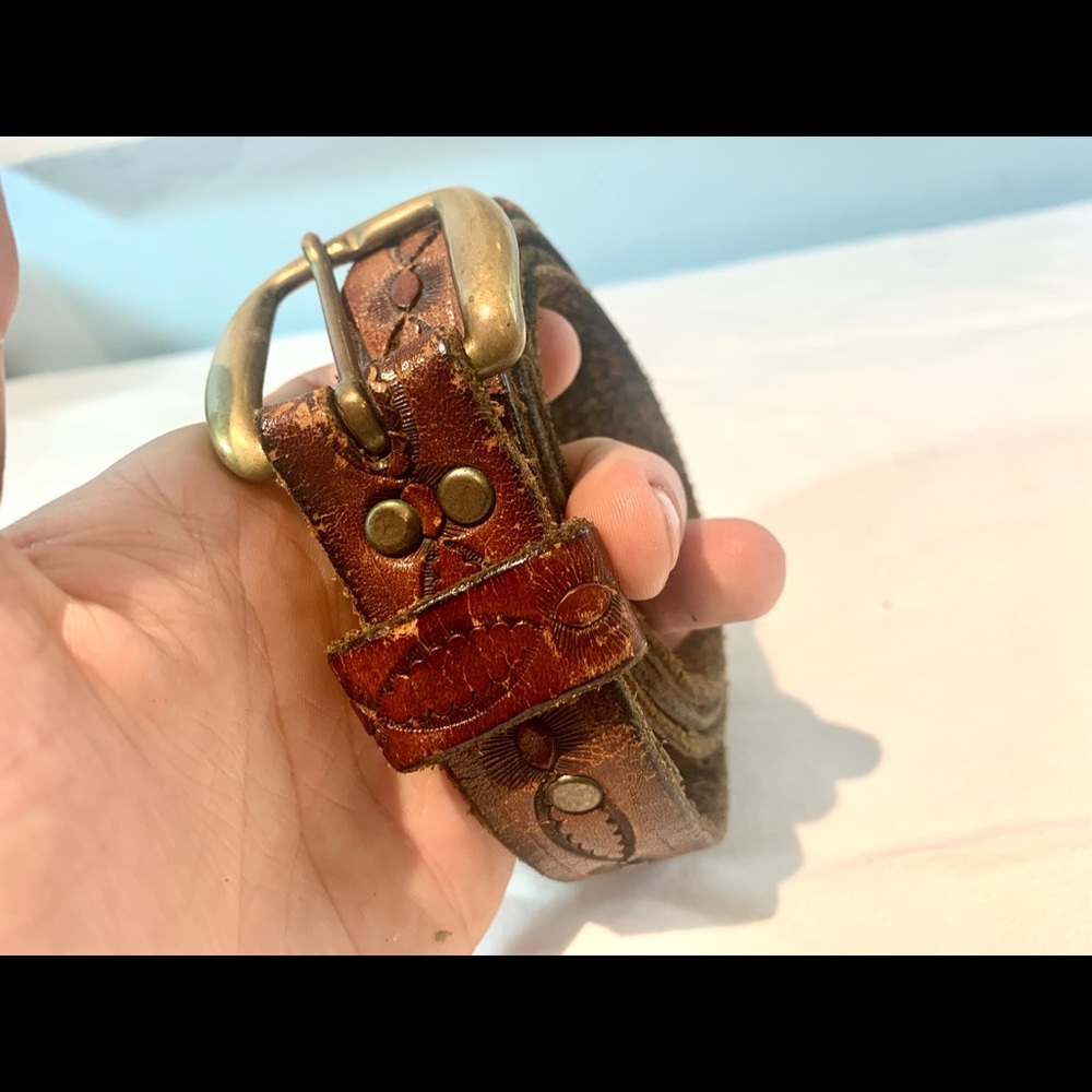 Handmade by artist leather belt